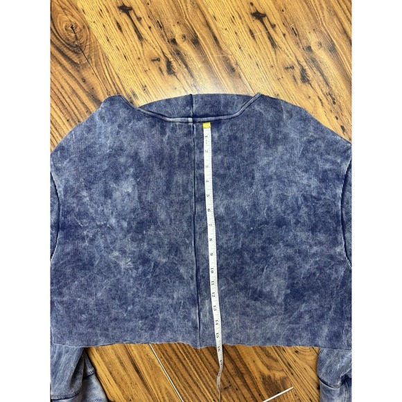 Urban Outfitters Out From Under Ribbed Acid Wash Cropped Hoodie M - Picture 6 of 8